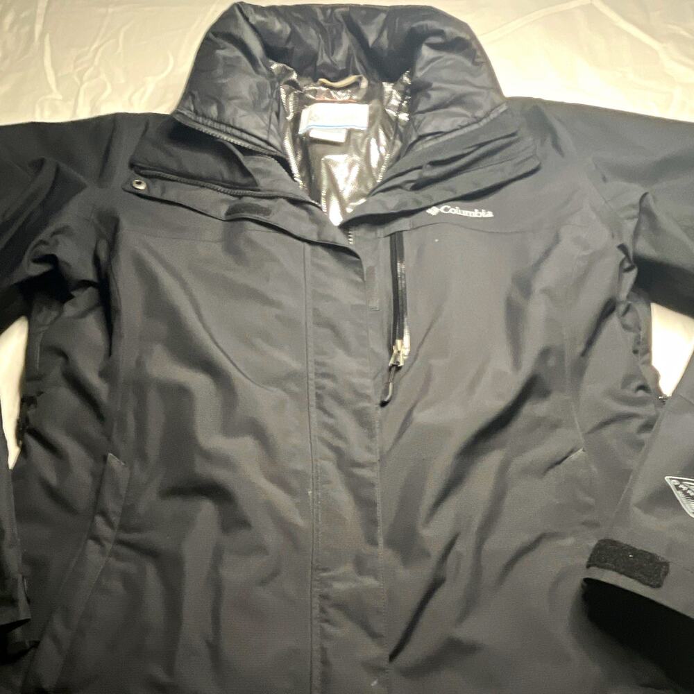 Columbia Women’s Black XL Parka Jacket Hooded Waterproof Breathable Faux Fur